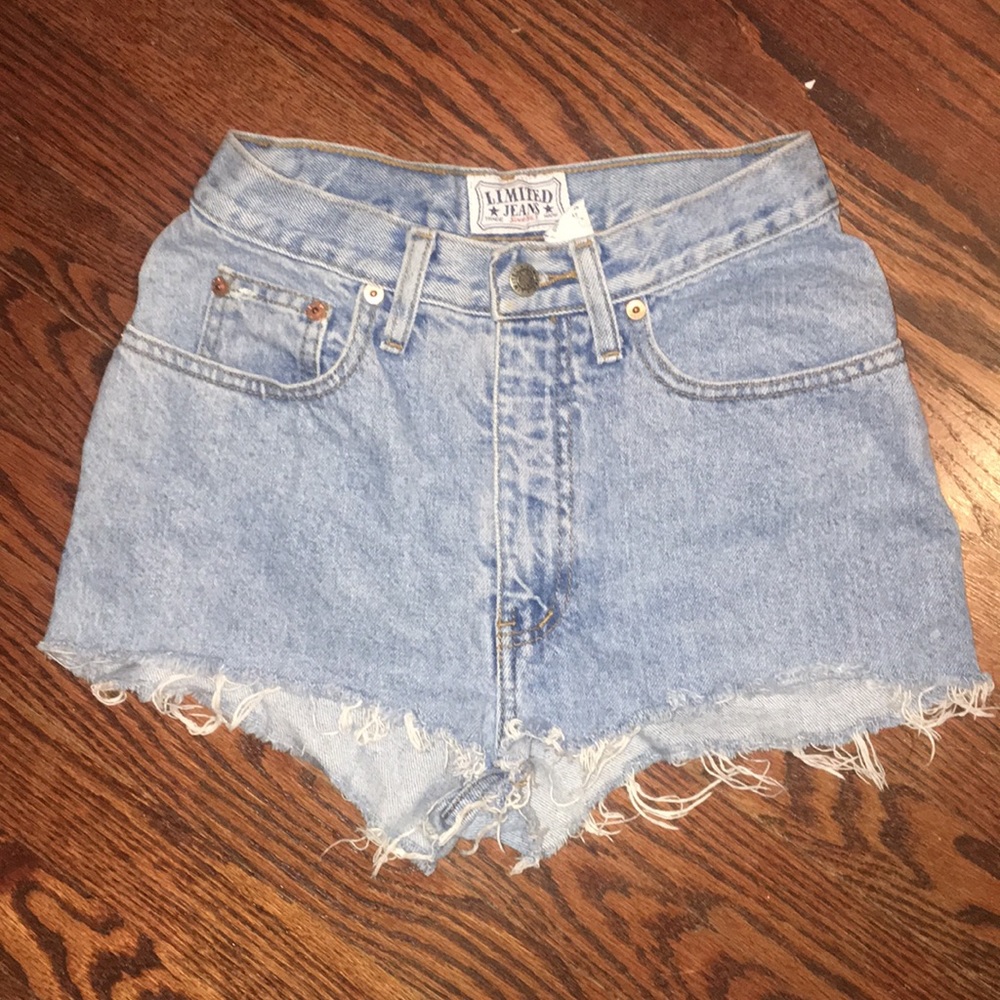 High waisted mom jean shorts